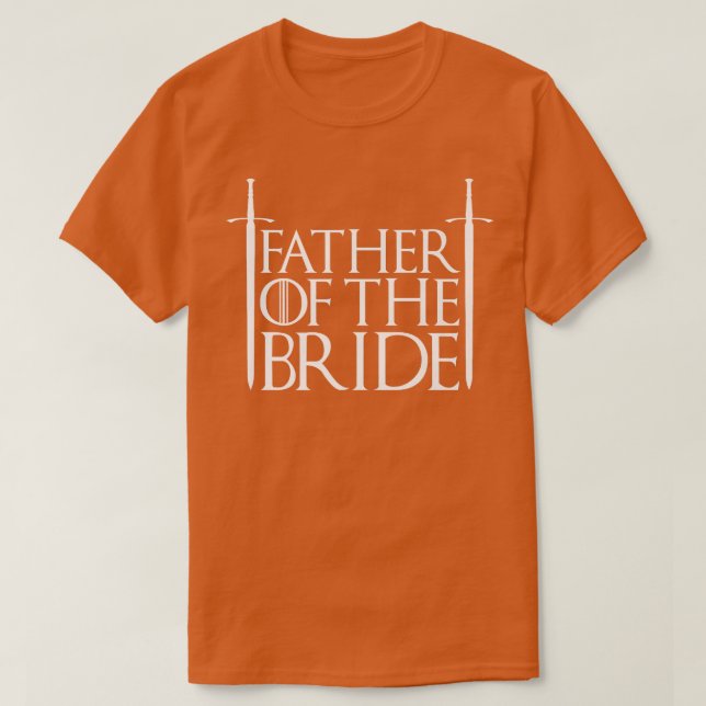 Brudens Fader Bröllop Bröllopsfest Party Märkt  T Shirt (Design framsida)