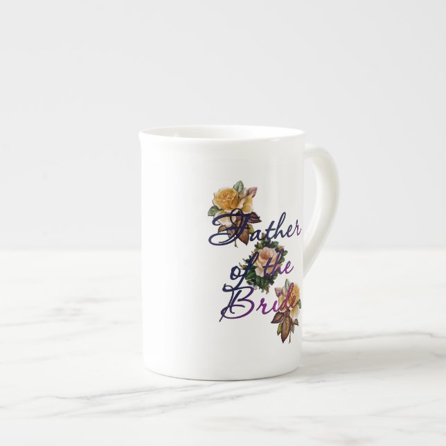 Brudens Faders Blommor Benporslin Mugg (Framsida höger)