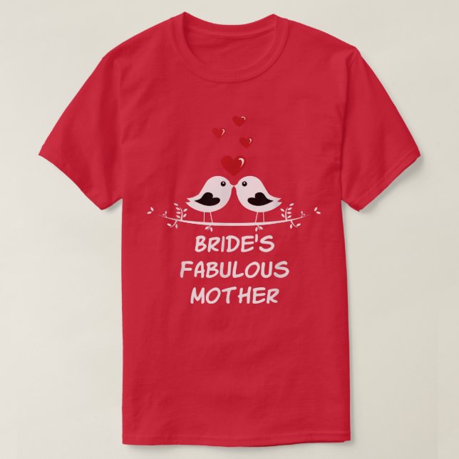 Brudens fantastiska mamma, brudens mamma bröllop t shirt (Design framsida)