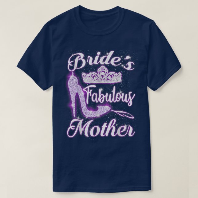 Brudens fantastiska mamma lycklig bröllop gift  t shirt (Design framsida)