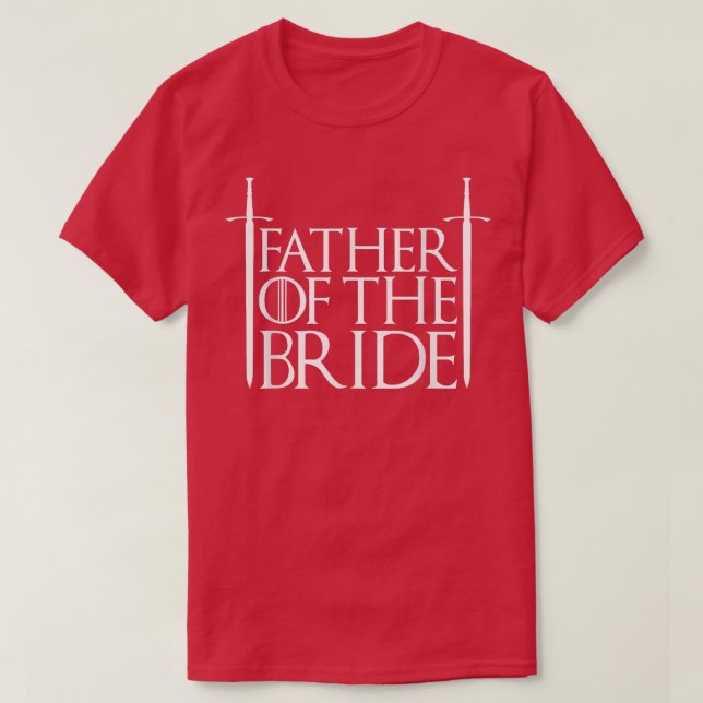 Brudens Far Bröllop Bröllopsfest Party Märkt  T Shirt (Design framsida)