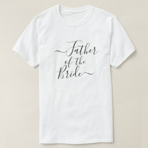 Brudens far modern script bröllopsfest t shirt