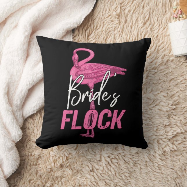 Brudens flock, flamingo brudtärna bröllopsfest kudde (Filt)