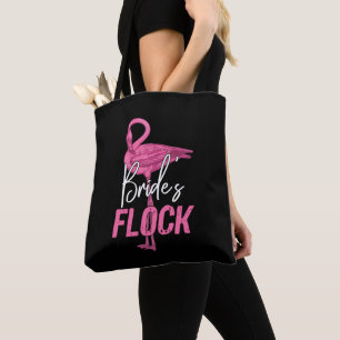 Brudens flock, flamingo brudtärna bröllopsfest tygkasse