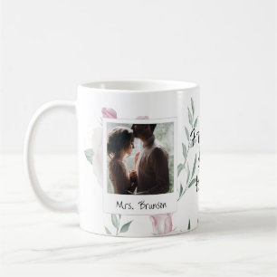 Brudens foton och ramar Rosa rosor söta Kaffemugg