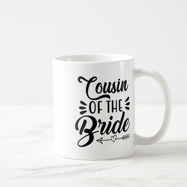 Brudens kusin Bröllopsfest Familj Bröllop Shower Kaffemugg (Höger)