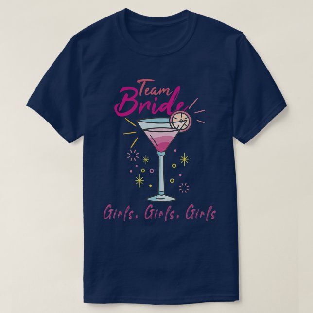 Brudens lag bröllop brudklubb höna hen night t shirt (Design framsida)