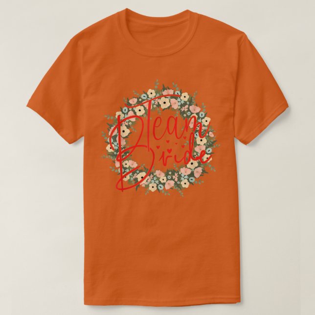 Brudens lag Brud Bröllop Hen Party Girlfriend T Shirt (Design framsida)