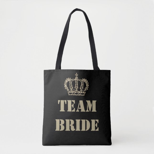 Brudens lag brudtärnor och hönor tote bag tygkasse (Framsida)