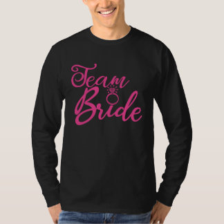 Brudens Lag Henfest Rosa Bröllop Grupp M T Shirt