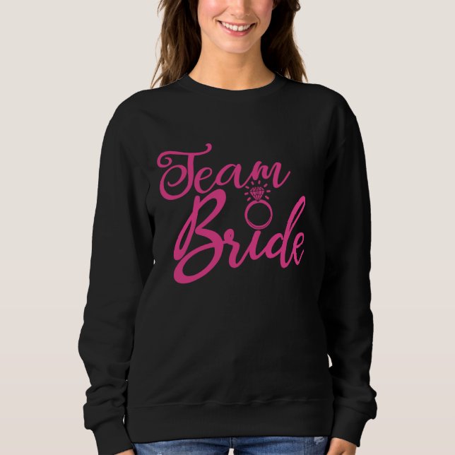 Brudens Lag Henpartaj Rosa Bröllop Grupp M T Shirt (Framsida)