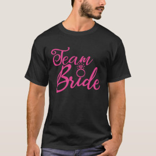 Brudens Lag Henparty Rosa Bröllop Grupp M T Shirt
