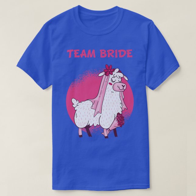 Brudens Lag Llamadjur Bröllop Henfest  T Shirt (Design framsida)