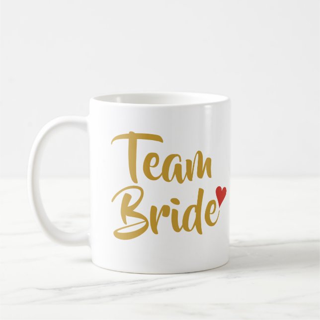 Brudens lag Röda hjärtat Kaffemugg (Vänster)