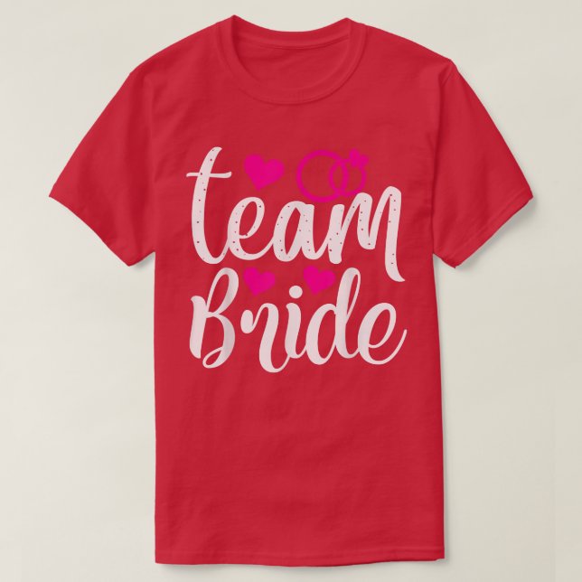Brudens Lag Roligt Bröllopsparty För Möhippa T Shirt (Design framsida)