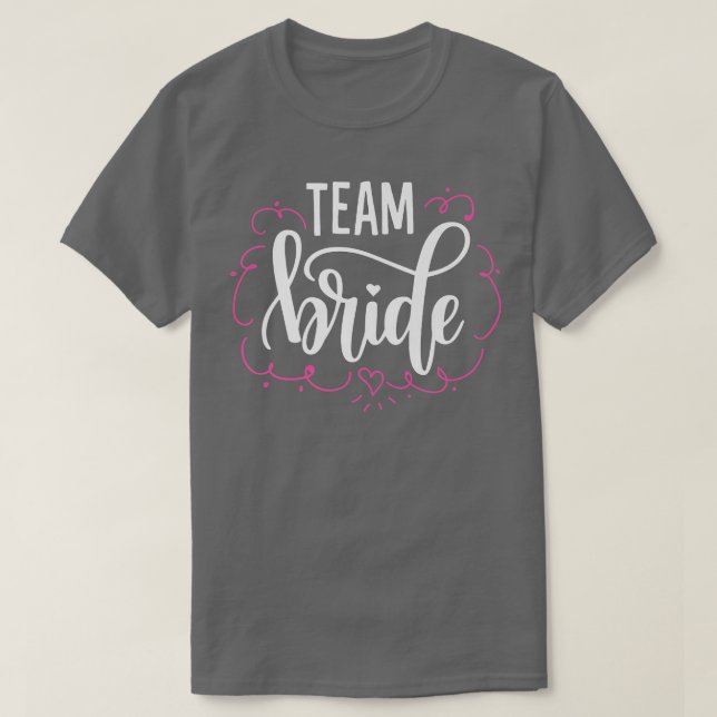 Brudens lag  Rosa hjärta  T Shirt (Design framsida)