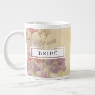Brudens lugna vintage blomstermönster jumbo mugg
