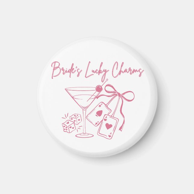 Brudens lyckotalisman | Kasinobachelorette-fest Magnet (Framsidan)