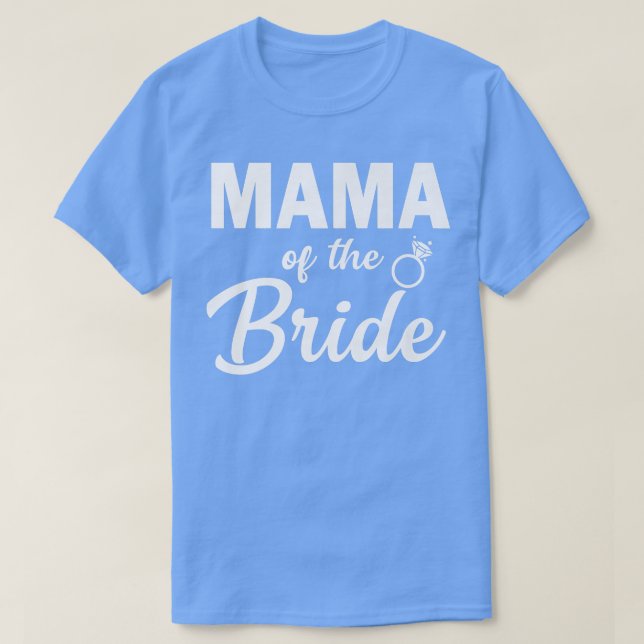 Brudens mamma koordinerar bröllopsparty kvinnor t shirt (Design framsida)