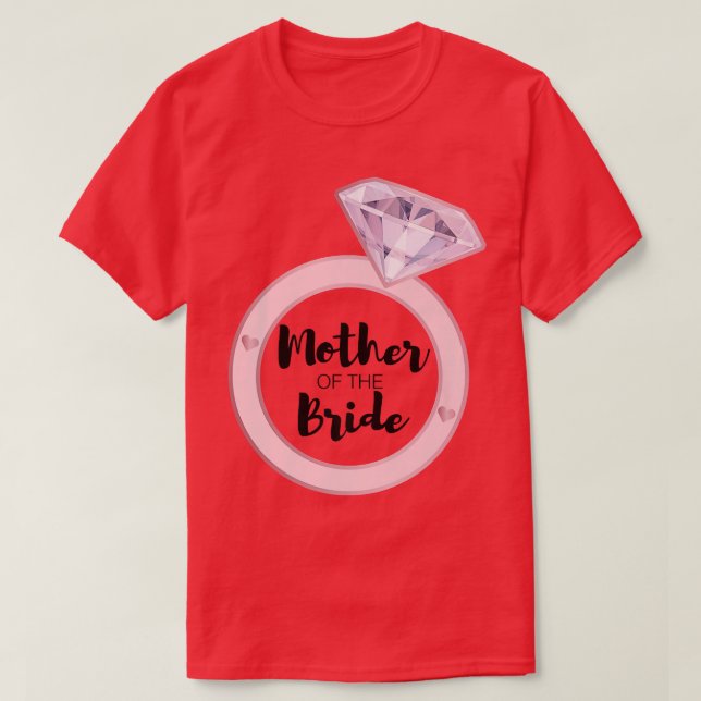 Brudens mamma Senterparty Bröllopståget T Shirt (Design framsida)