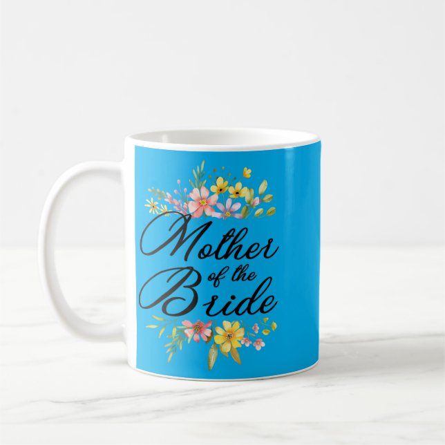 Brudens Mor Älskade Första Brud Och Brudgum Kaffemugg (Vänster)