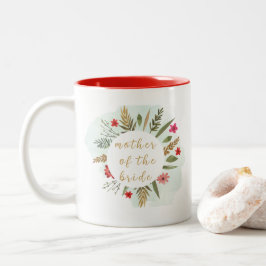 Brudens Mor Blommig Röd Kaffemugg 