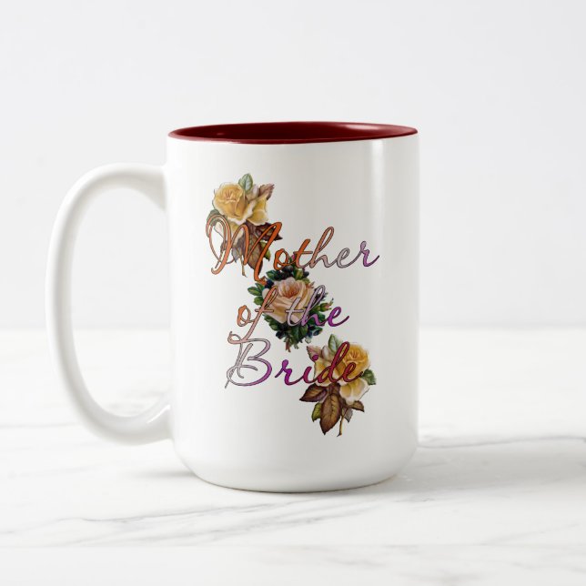 Brudens Mor Blommig Två-Tonad Mugg (Vänster)