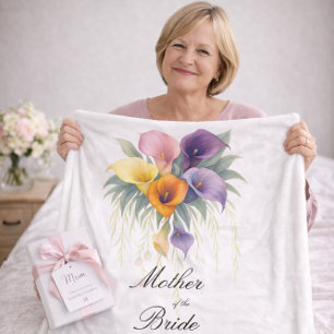 Brudens Mor Calla Lilies Bröllopspresent  Fleecefilt
