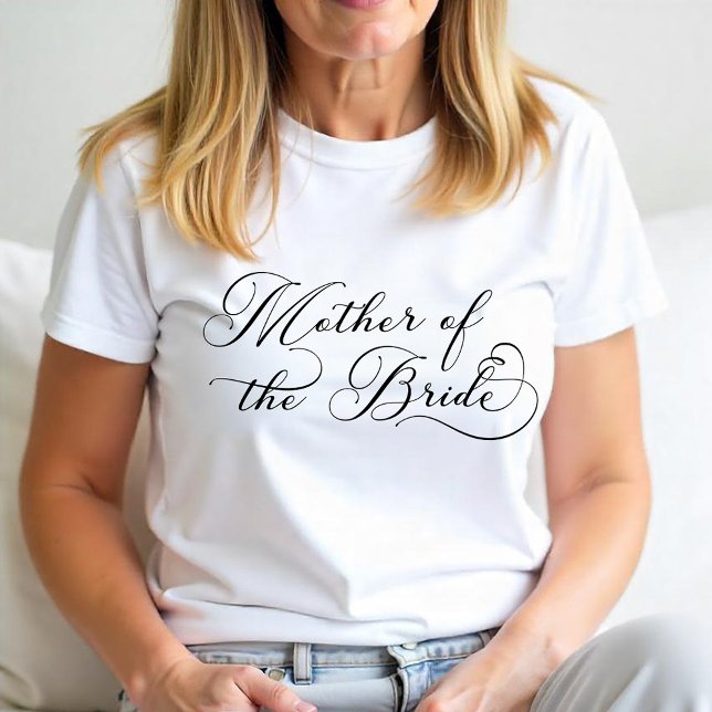 Brudens Mor – Elegant Bröllopskort för Brudpartiet T Shirt (Mother of the Bride Tee)