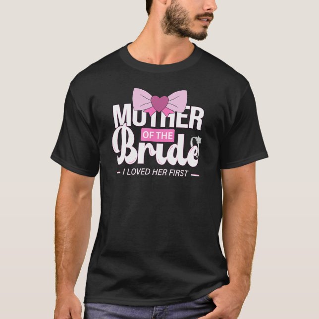 Brudens mor för bröllop eller möhippa t shirt (Framsida)