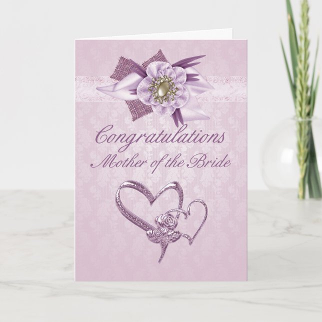 Brudens mor Grattiskort i rosa Kort (Framsida)