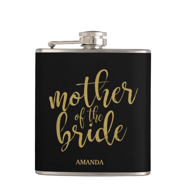 Brudens Mor Guld Glitter Bröllopsdusch Fickplunta (Framsidan)
