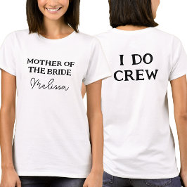 Brudens Mor | I Do Crew Mamma Namn Vit T Shirt
