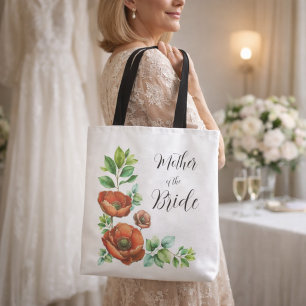 Brudens Mor Poppy Blommig Gåva Tygkasse