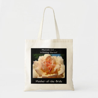 Brudens mor! presenttote bag Peach Rose konst Tygkasse