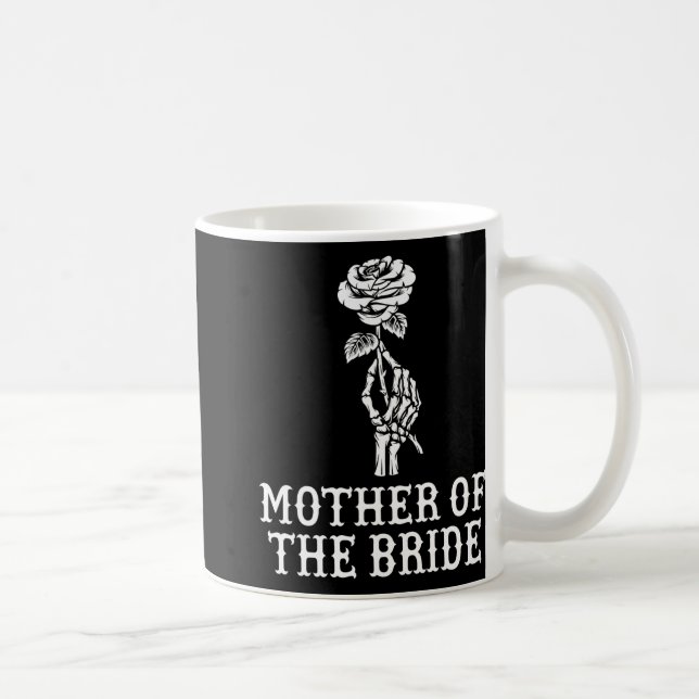 Brudens Mor Skelett Gotisk Systerbrud Bröllop Dame Kaffemugg (Höger)