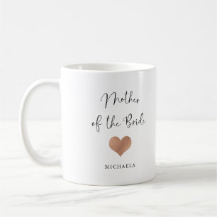 Brudens mor Trendig handskrift och hjärta Kaffemugg