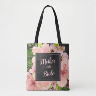 Brudens Mor Tropisk Rosa & Persikorosa Blommig Tygkasse