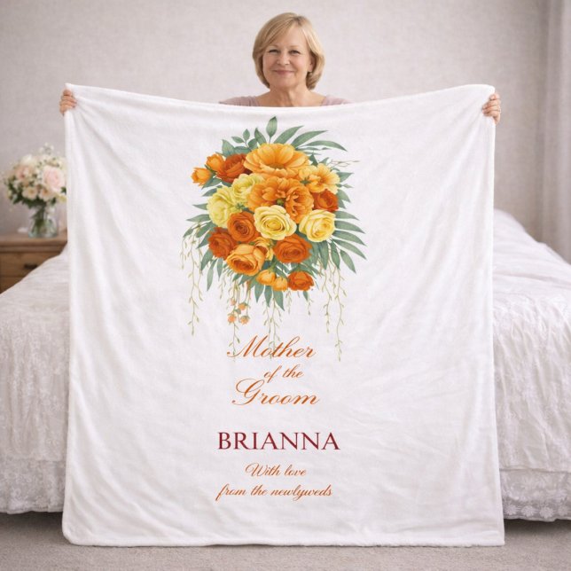 Brudens mor  Vilda blommor Bröllopspresent   Fleecefilt (Skapare uppladdad)