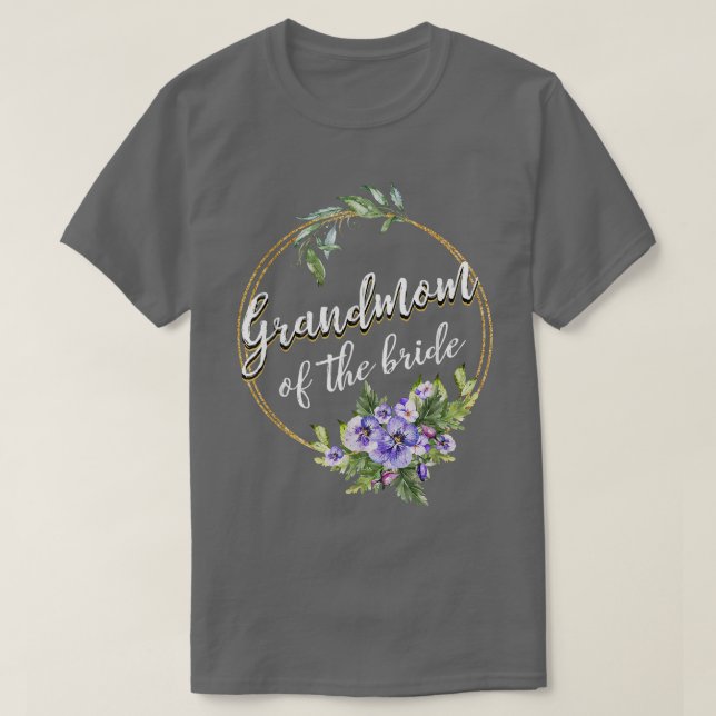 Brudens Mormor Bröllop Bröllopsfest Mormor T Shirt (Design framsida)