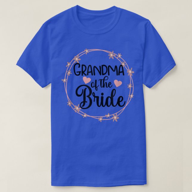 Brudens Mormor Bröllop Matchande Brudparty T Shirt (Design framsida)
