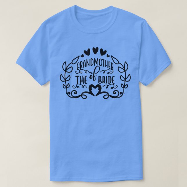 Brudens Mormor Brudfest Bröllop  T Shirt (Design framsida)