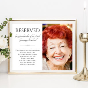 Brudens mormor Foto Minneshögtid Bröllop Poster