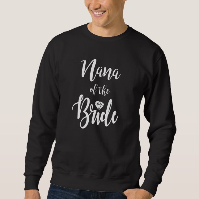 Brudens mormor middag före bröllopet bröllopsfest  lång ärmad tröja (Framsida)