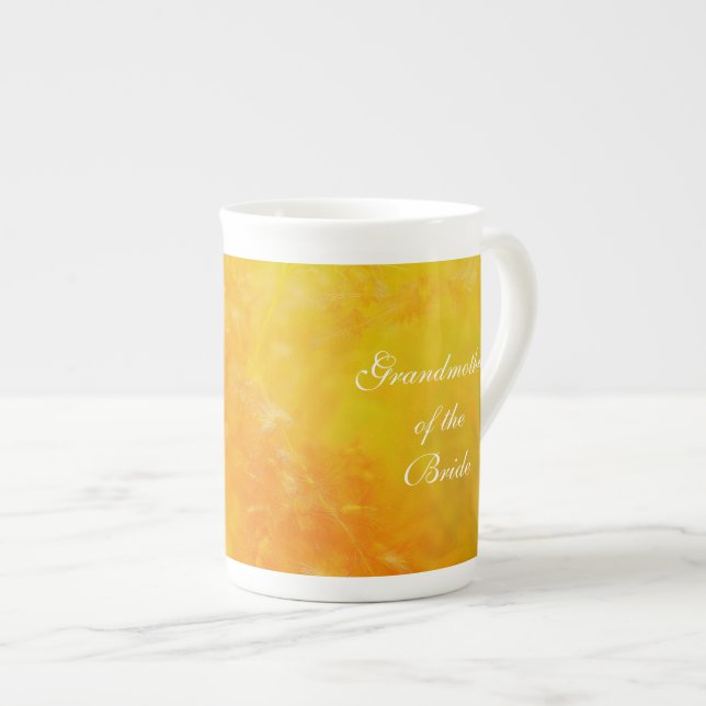 Brudens mormor Vildblomma orange Benporslin Mugg (Framsida höger)