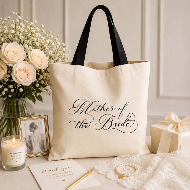 Brudens mors eleganta vigselväska tygkasse (Mother of the bride elegance)
