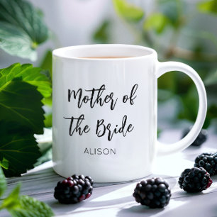 Brudens mors svarta vita bröllopsmugg kaffemugg