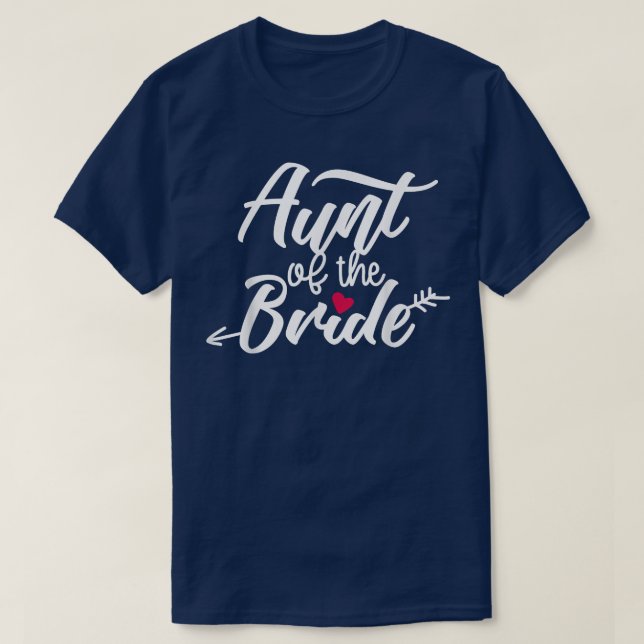 Brudens Moster Pilhjärta Bröllop Möhippa T Shirt (Design framsida)