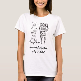 Brudens och brudgummens bröllopslöfte T-shirt