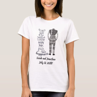 Brudens och brudgummens bröllopslöfte T-shirt